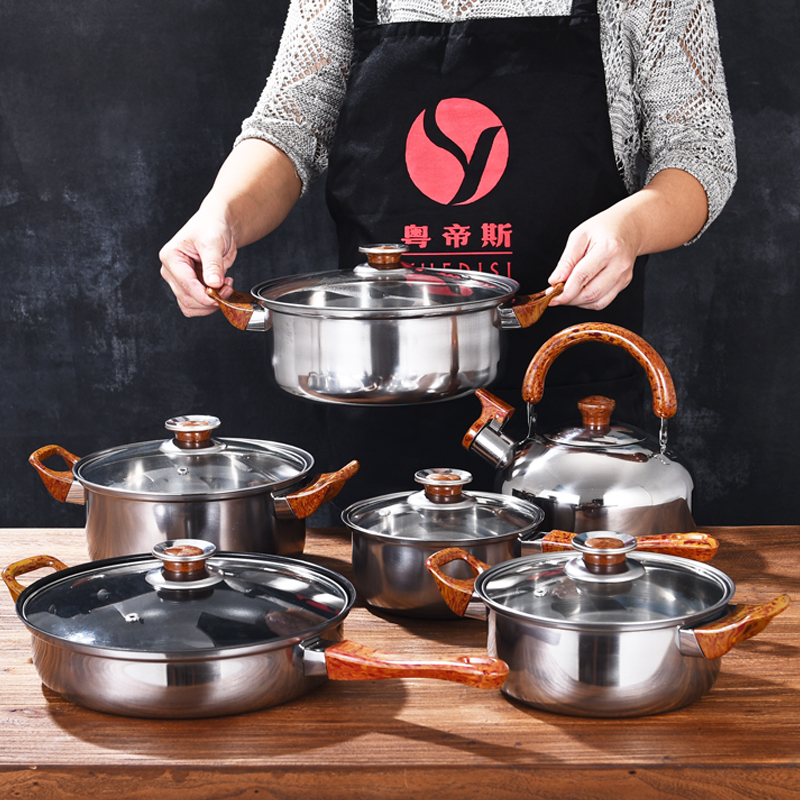 木纹12件套锅带水壶