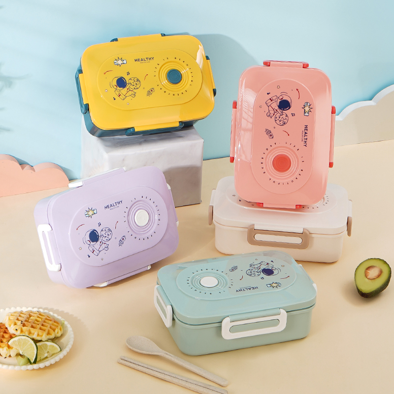 宇航员饭盒配勺叉