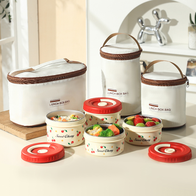 樱桃圆形保温饭盒