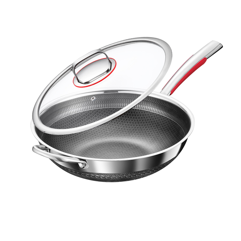 蜂窝纹炒锅