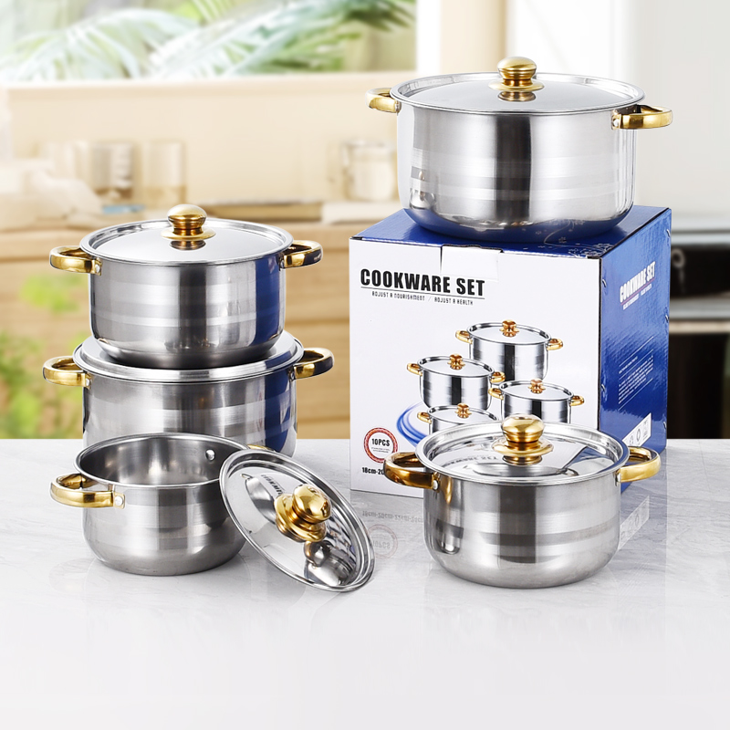 十件锅套装(条纹款)