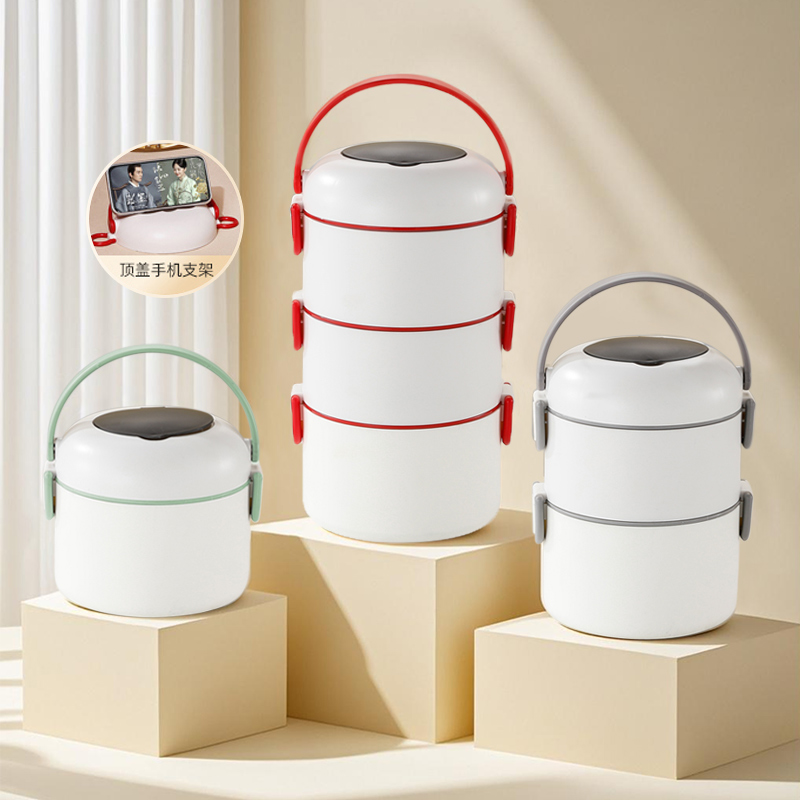 耳机多层饭盒多色版