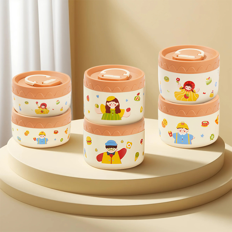 乐齐圆形便当盒(一家四口)